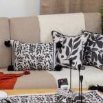 Black Leaves - cushion & cover cushion