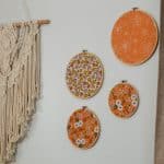 Retro Flowers - set of hoops