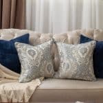 Blue Damask - classic cushion and cushion cover