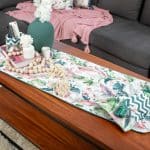 pink tropical - table runner