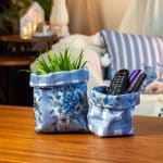 Twinkle Fabric Storage Boxes | Blue Floral Patterns | Home Organization