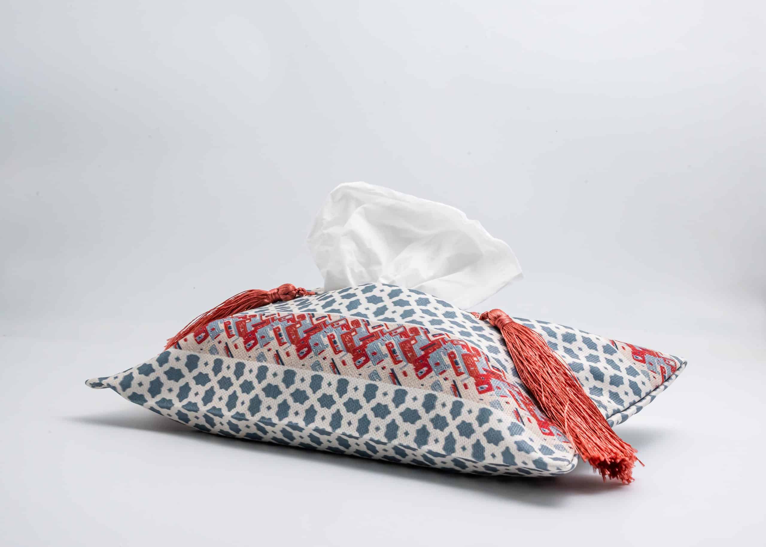 Ramadan Decorative Tissue Box Cover – "كوفي" Collection 4 Tissue box cover with Kufic patterns from the 'كوفي' collection.