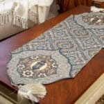 Double-Sided Ramadan Table Runner with Royal Patterns – "HOSN" Collection