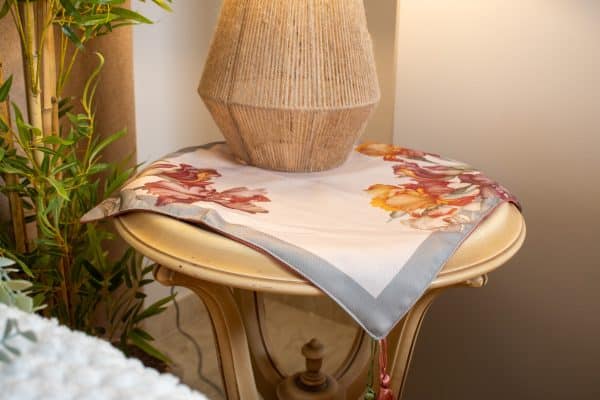 Areej Side Table Cover with Intricate Floral Patterns