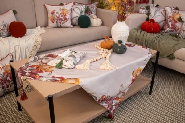 Areej Square Tablecloth with Sophisticated Floral Patterns