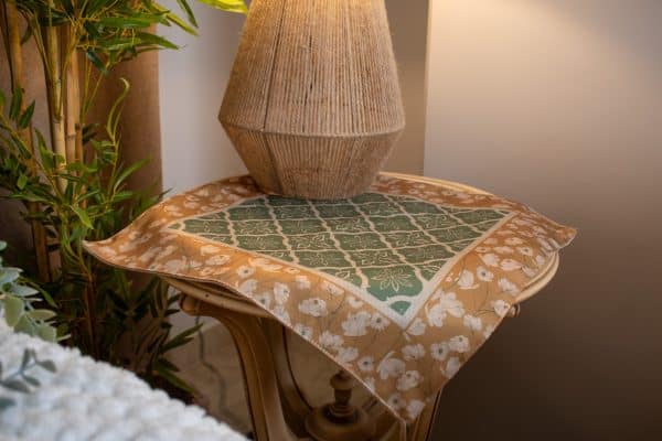 Dafa Side Table Cover with Warm Patterns and Cozy Design