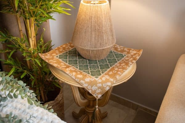 Dafa Side Table Cover with Warm Patterns and Cozy Design