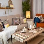 Double-Sided Ramadan Table Runner with Fanous Designs – "زينة" Collection