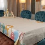 Waterproof Ramadan Dining Table Cover with Mosque Patterns – "محراب" Collection