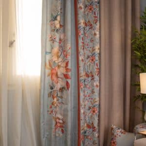 Ghoson Curtain with Elegant Floral Patterns