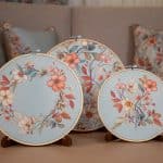 Ghoson Wooden Wall Hoops | Floral Design | Set of 3