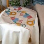 Side table cover with mosque motifs from the 'محراب' collection.