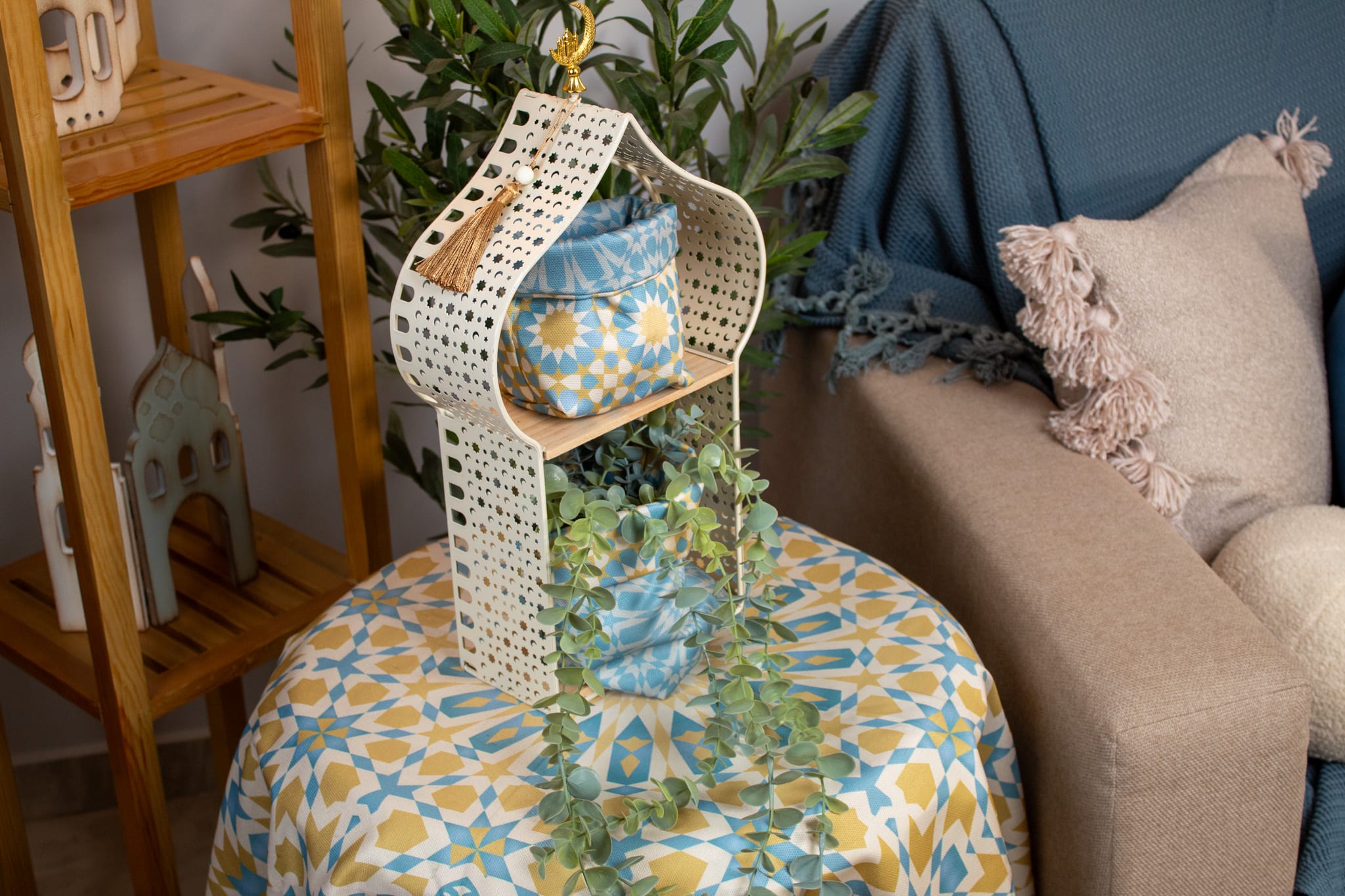 Ramadan Fabric Storage Box Set – "نقوش" Collection 6 نقوش دهبي 01