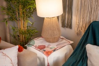 Elegant Side Table Cover with Botanical Accents – “بهجه” Collection 4 Elegant Side Table Cover with Botanical Accents – “بهجه” Collection