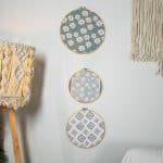 Wooden embroidery hoop set with floral motifs from the ‘ربيع’ collection.