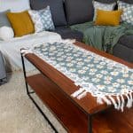 Double-Sided Table Runner with Floral and Geometric Patterns – “ربيع” Collection