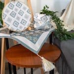 Side table cover with floral patterns from the ‘ربيع’ collection.