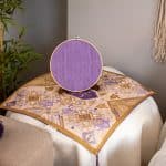 Elegant Side Table Cover with Botanical Accents – “كناريا” Collection