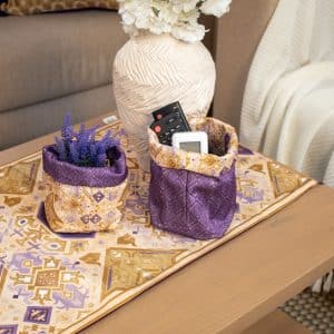 Spring Fabric Storage Box Set with Floral Motifs – “كناريا” Collection
