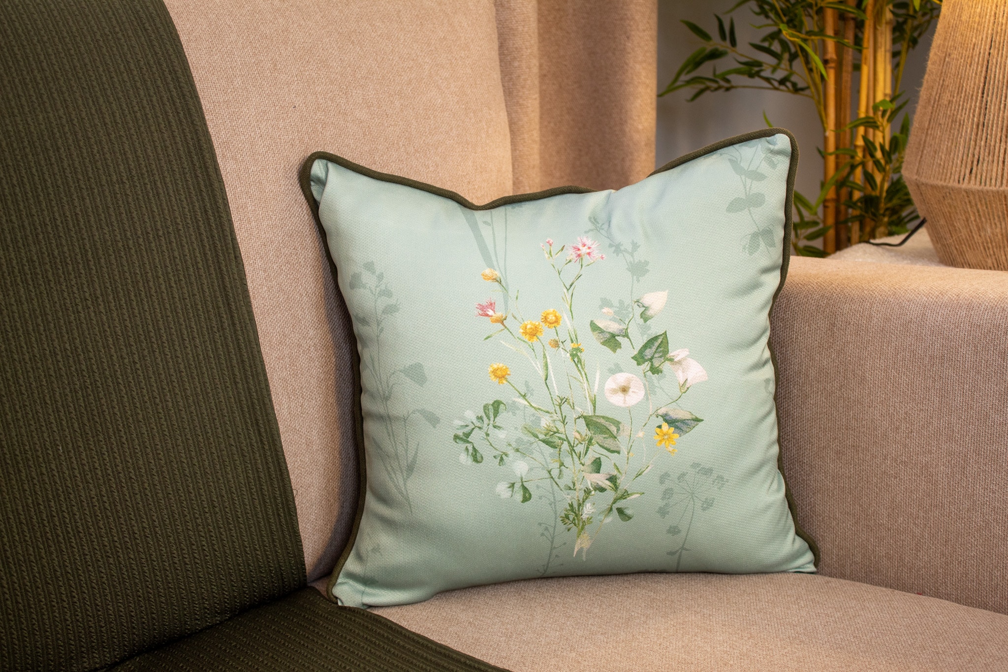 Floral Decorative Cushions with Soft Botanical Prints – “ورد” Collection 6 ورد 30