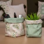 Fabric Storage Box Set with Botanical Prints – “ورد” Collection