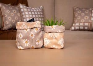 Spring Fabric Storage Box Set with Floral Motifs – “وريف” Collection