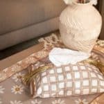 Elegant Tissue Box Cover with Ethnic Accents – "وريف" Collection
