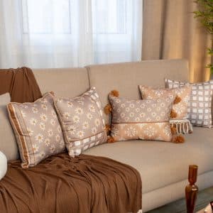 Elegant Decorative Cushions with Ethnic-Inspired Patterns – "وريف" Collection