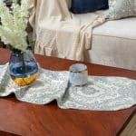 Blue Damask - classic Table Runner