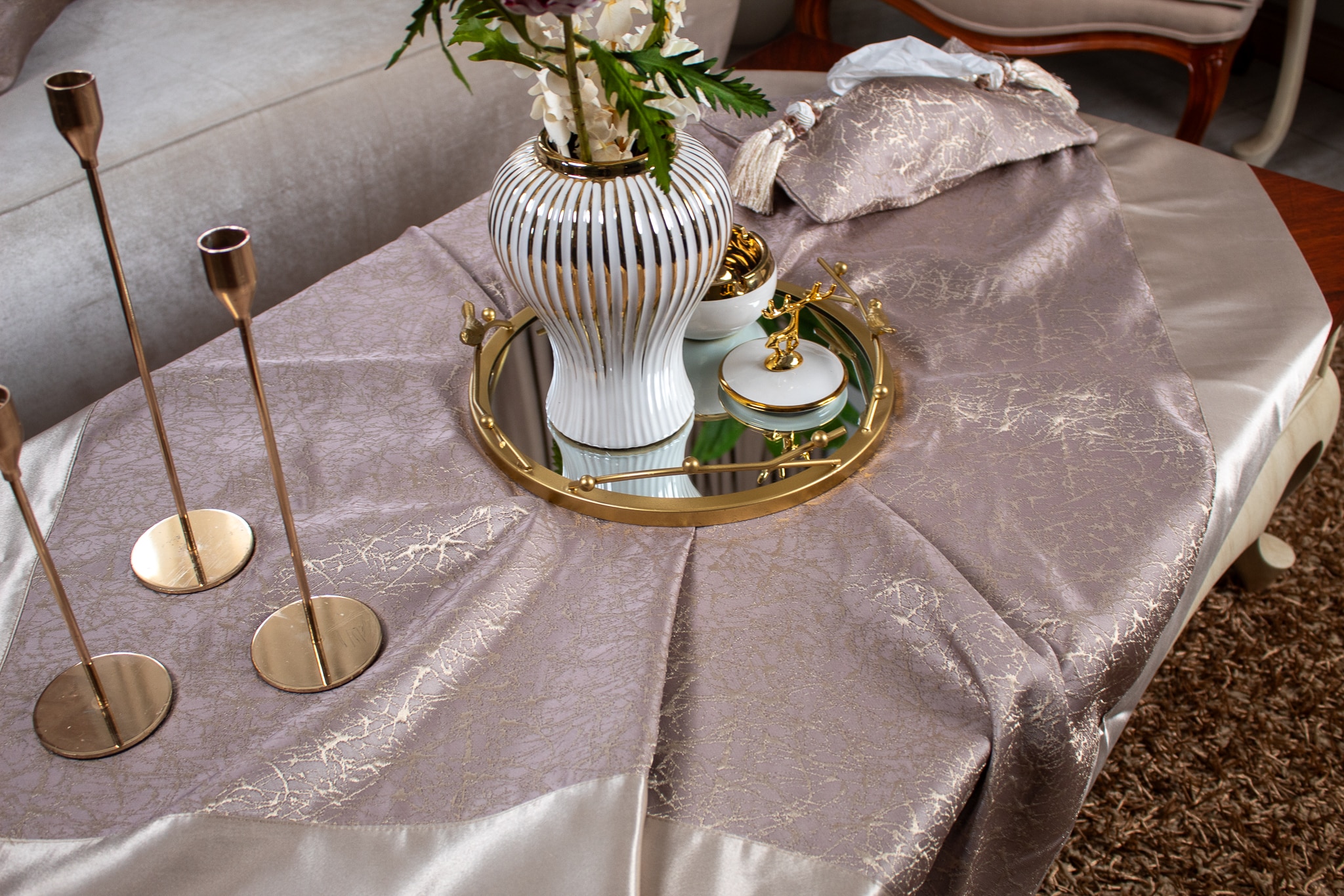 Square Table – Classic “Rose Gold” Collection 6 totch kashmer 34