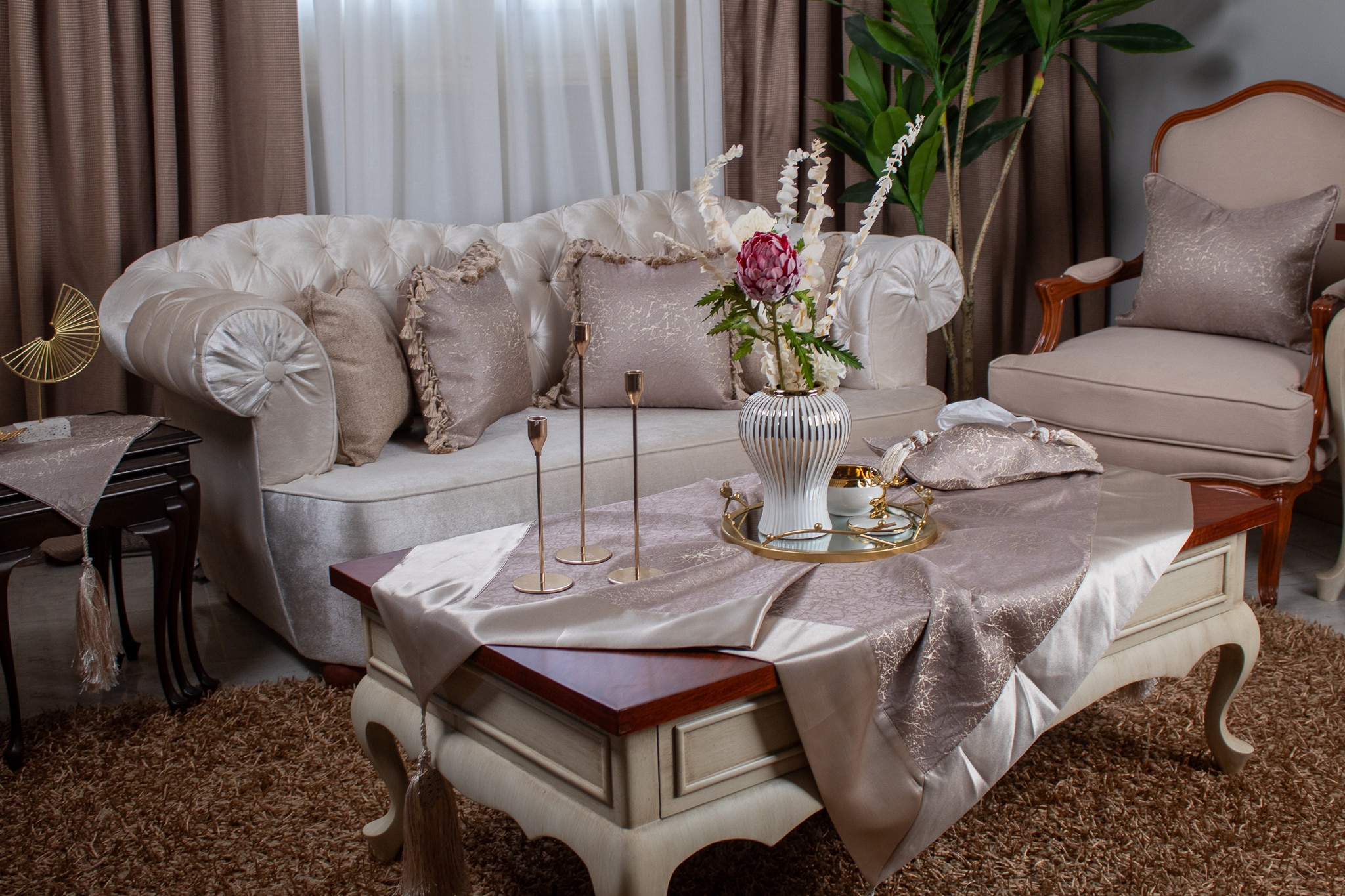 Square Table – Classic “Rose Gold” Collection 4 totch kashmer 35