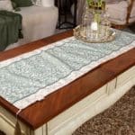 Soft Botanical Table Runner with Tassels – “فيردي” Collection