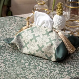 Elegant Tissue Box Cover with Ethnic Accents – "فيردي" Collection