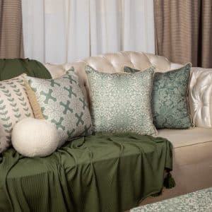 Elegant Decorative Cushions with Ethnic-Inspired Patterns – "فيردي" Collection