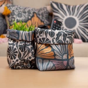 Spring Fabric Storage Box Set with Floral Motifs – “ليل” Collection