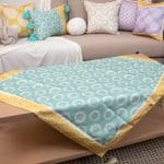 Square Table Cover with Elegant Botanical Prints – “مدار” Collection