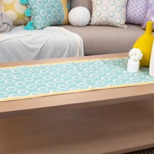 Soft Botanical Table Runner with Tassels – “مدار” Collection