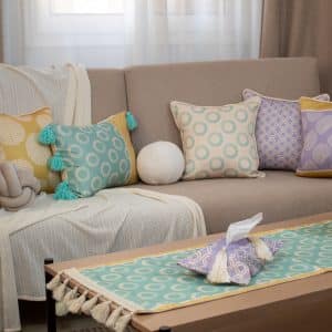 Elegant Decorative Cushions with Ethnic-Inspired Patterns – "مدار" Collection