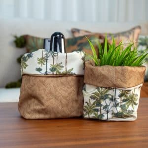 Spring Fabric Storage Box Set with Floral Motifs – “نخيل” Collection