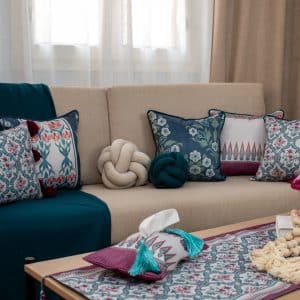 Elegant Decorative Cushions with Ethnic-Inspired Patterns – "واحه" Collection