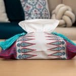 Elegant Tissue Box Cover with Ethnic Accents – "واحه" Collection
