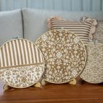 Wooden Embroidery Hoop Set with Botanical Motifs – “دره كافيه” Collection