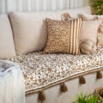 Sofa Cover – Dorra Café – Linen Cotton Printed Fabric | Chic Home Boutique