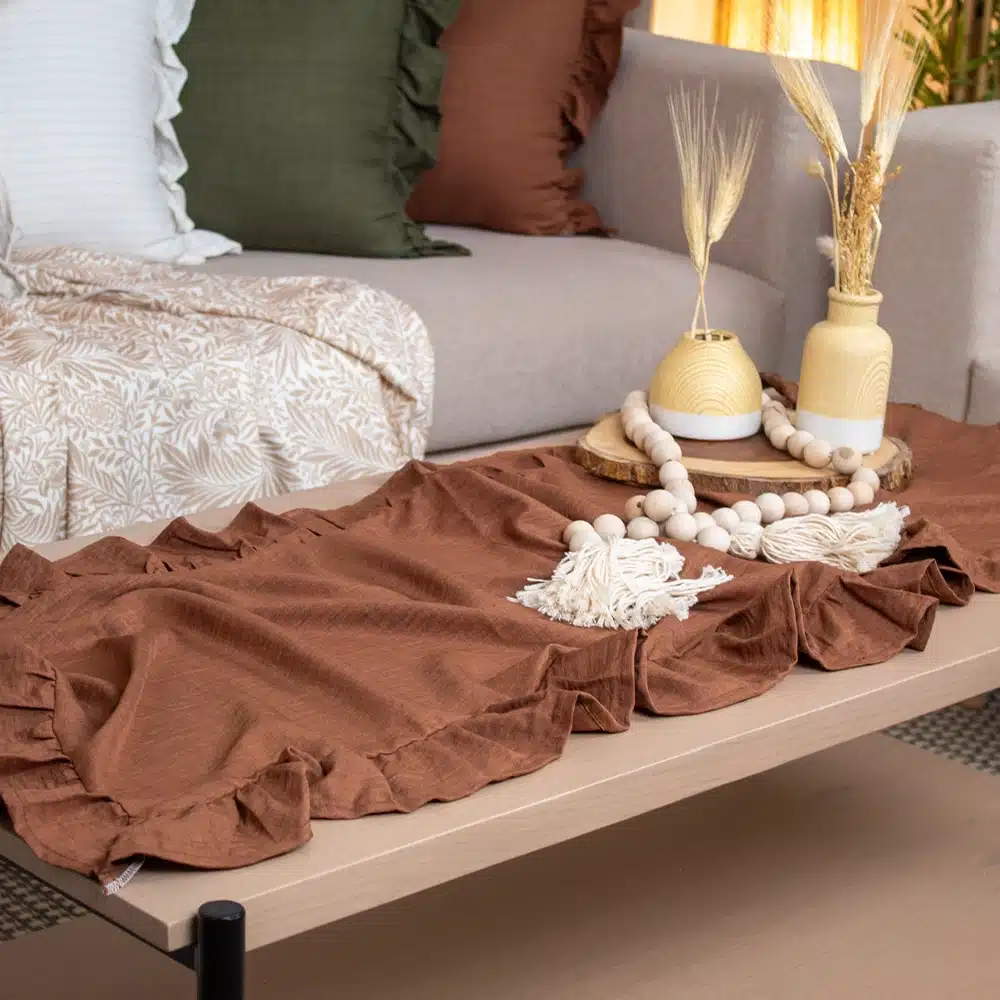 Ruffled table runner