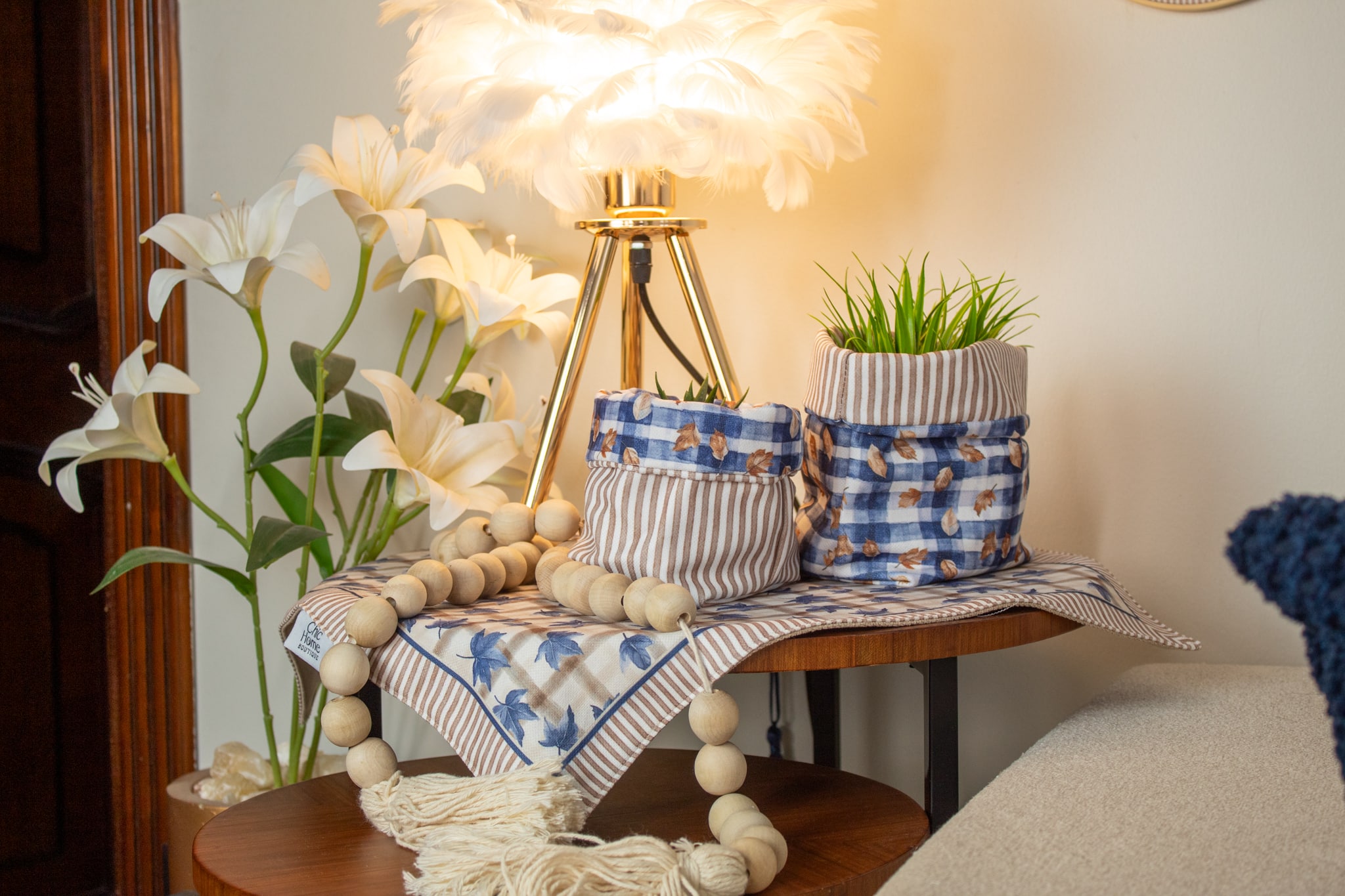 ليال Fabric Boxes Set | Chic Home Boutique 4 ليال 55