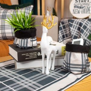 Dots & Checks Fabric Boxes Set | Chic Home Boutique