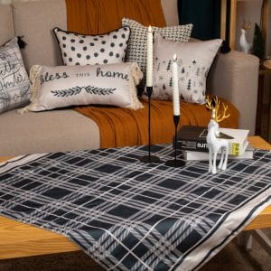 Dots & Checks Square Table Cover | Chic Home Boutique