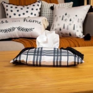 Dots & Checks Tissue Box Cover | Chic Home Boutique